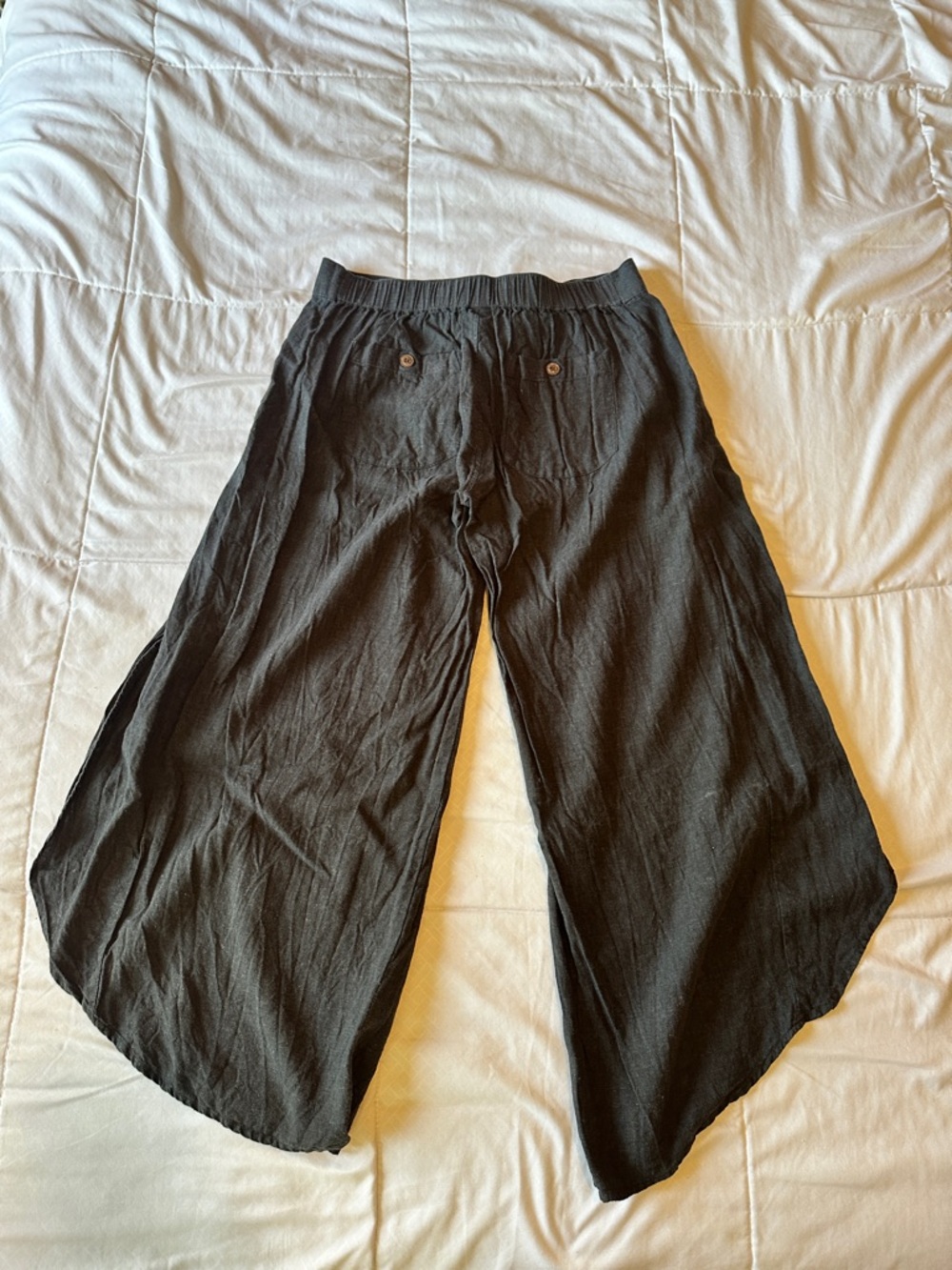 Patagonia Garden Island Hemp wWomen’s Wide-Leg Flowing Pants - Charcoal Grey - Picture 3 of 6